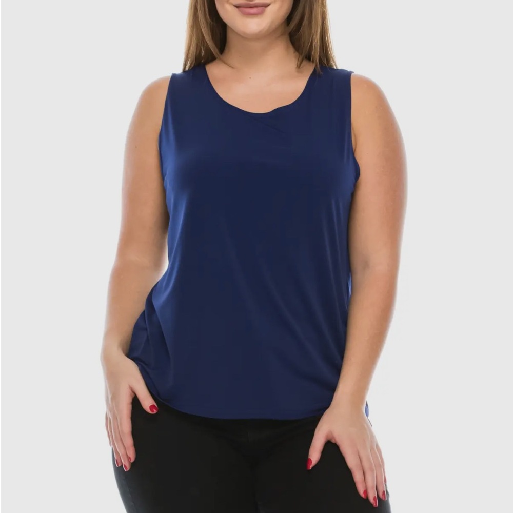 Women's Sleeveless Navy Top